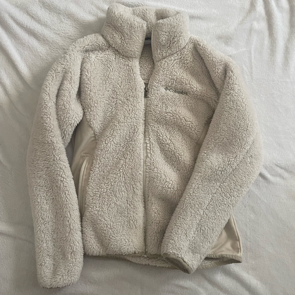 Columbia Cream Sherpa Fleece Jacket